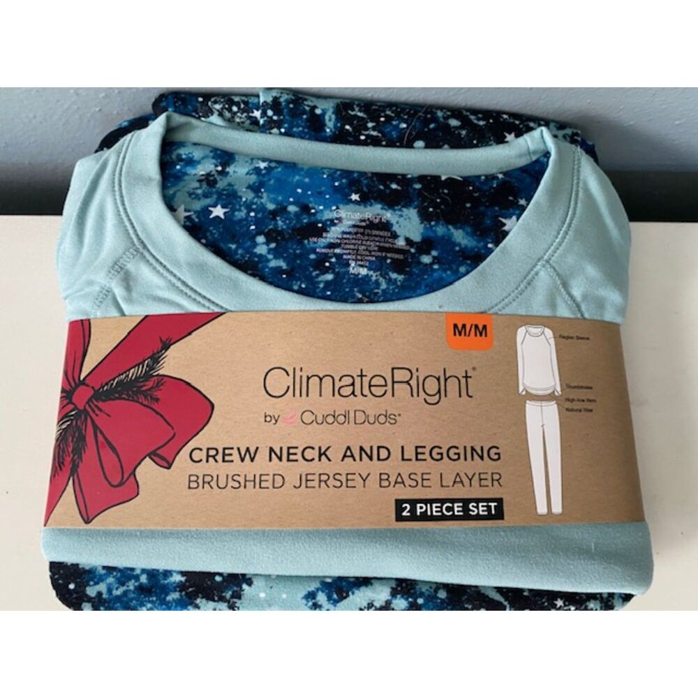 NWT ClimateRight CuddlDuds Crew and Leggings Pajamas Size Medium